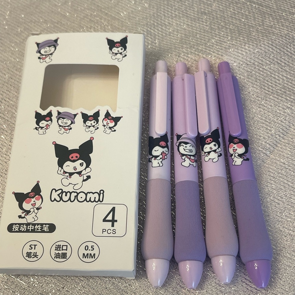 Kuromi Purple Gel Pens Set